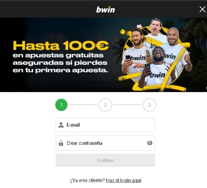 Regístrate ahora Bwin